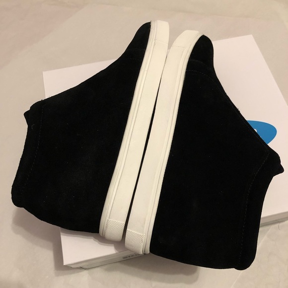NIB Aqua College Glady Black Suede Waterproof Flatform Wedge Sneaker Size 8.5 - Picture 5 of 12